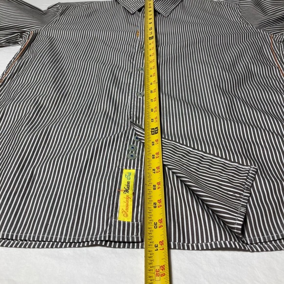 Robert Graham FRESHLY LAUNDERED SHIRT Striped w/  Rainbow Accents Men's Size XXL - Picture 7 of 8